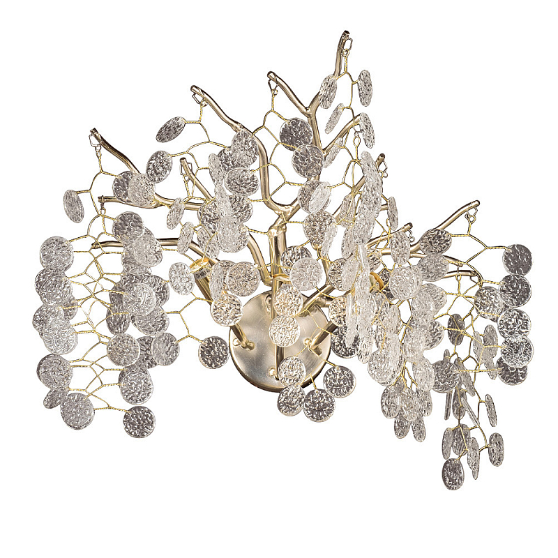Бра с ветвистым золотым каркасом Ramification Золотой Прозрачный в Ульяновске | Loft Concept 