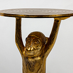 Столик с подстольем в виде обезьянки Bombay Gold варинант исполнения - 4 | Loft Concept в Ульяновске