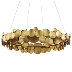 Люстра круглая из многослойных золотых дисков Metal Disc Chandelier варинант исполнения - 5 | Loft Concept в Ульяновске