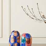 Люстра  с круглыми прозрачными шарами на серебряном каркасе Silver Stalk варинант исполнения - 3 | Loft Concept в Ульяновске