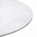 Круглый обеденный стол с белой мраморной столешницей White Tabletop on Black Base варинант исполнения - 6 | Loft Concept в Ульяновске