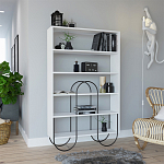Стеллаж прямой белый с 5-ю открытыми полками NORFOLK BOOKCASE WHITE варинант исполнения - 1 | Loft Concept в Ульяновске