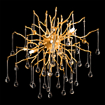 Бра с лучеобразным основанием и подвесками из прозрачного стекла в виде длинных капель Droplet Chandelier варинант исполнения - 2 | Loft Concept в Ульяновске