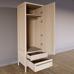 Узкий Шкаф Primo с 2 выдвижными ящиками Светлый дуб варинант исполнения - 7 | Loft Concept в Ульяновске