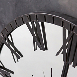 Часы настенные зеркальные с чёрным металлическим циферблатом Mirror Tower Clock варинант исполнения - 4 | Loft Concept в Ульяновске