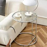 Дизайнерский журнальный стол круглый на стальном каркасе Fahek варинант исполнения - 2 | Loft Concept в Ульяновске