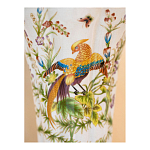 Ваза из фарфора с бронзовой стрекозой  Paradise Dragonfly варинант исполнения - 8 | Loft Concept в Ульяновске