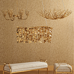 Люстра в форме золотой чаши из кораллов Coral Decor варинант исполнения - 3 | Loft Concept в Ульяновске