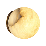 Настенно-потолочный светильник с плафоном в форме шара из алебастра Cryptocrystalline Stone варинант исполнения - 8 | Loft Concept в Ульяновске