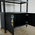 Стеллаж со стеклянными полками Elsa Dreams Black варинант исполнения - 2 | Loft Concept в Ульяновске