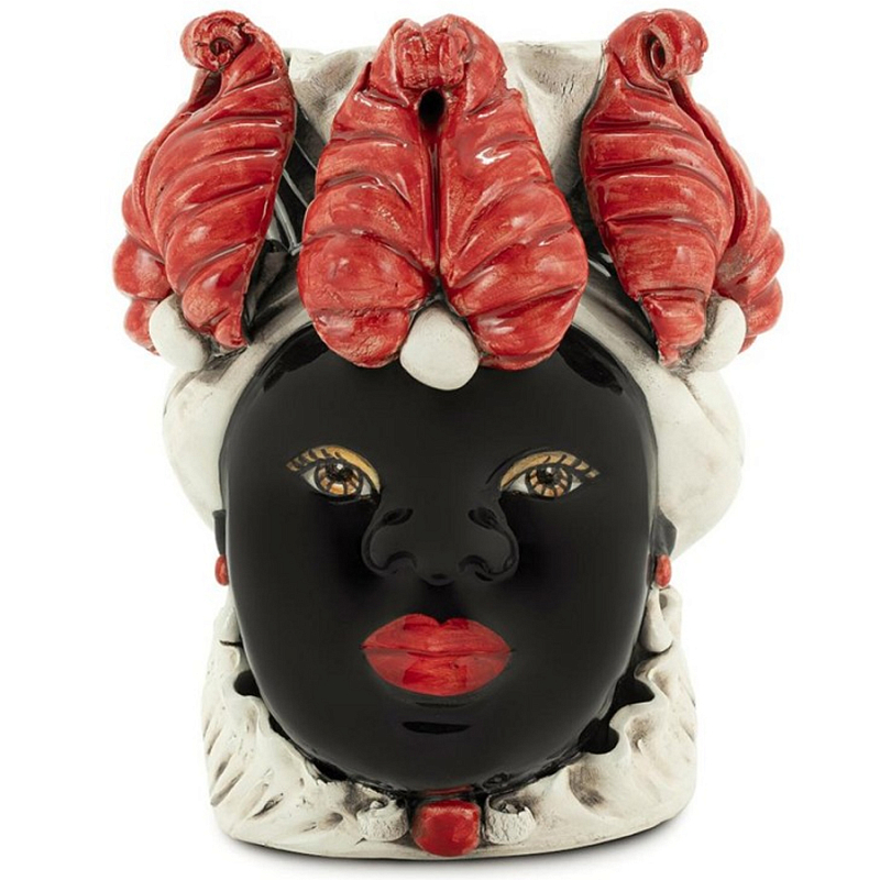 Ваза Vase Moro Lady Small New Черный Красный Бежевый Ваза Vase Moro Lady Small New Черный Красный Бежевый в Ульяновске | Loft Concept