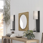 Бра на прозрачном штативе с тканевым абажуром в форме цилиндра Conciseness варинант исполнения - 5 | Loft Concept в Ульяновске