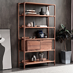 Стеллаж в гостиную для книг Moon Walnut Furniture варинант исполнения - 4 | Loft Concept в Ульяновске