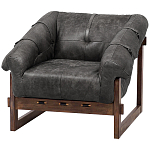 Кресло Duncan винтажная черная кожа варинант исполнения - 2 | Loft Concept в Ульяновске