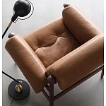 Кресло с деревянным каркасом и обивкой из натуральной кожи Medieval Furniture варинант исполнения - 5 | Loft Concept в Ульяновске