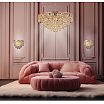 Люстра каскадная с подвесками в форме колец Galaxy of Light варинант исполнения - 8 | Loft Concept в Ульяновске