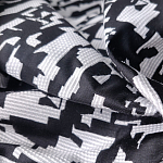 Мебельная ткань Жаккард черно-белый принт 145 см T2-126 варинант исполнения - 2 | Loft Concept в Ульяновске