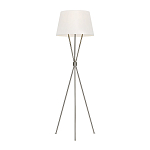 Торшер на трех тонких перекрещенных ножках с белым конусным абажуром из льна Feiss варинант исполнения - 5 | Loft Concept в Ульяновске