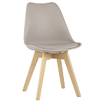 Стул с основой из пластика и мягким сиденьем Arvika Beige варинант исполнения - 1 | Loft Concept в Ульяновске