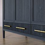 Большой Шкаф Primo Черный дуб с 3 дверьми и 3 выдвижными ящиками варинант исполнения - 5 | Loft Concept в Ульяновске