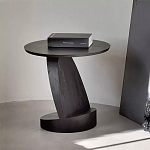 Дизайнерский журнальный столик чёрный с круглой столешницей Arycy варинант исполнения - 5 | Loft Concept в Ульяновске