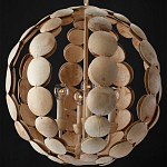 Люстра в форме шара с декором из круглых декоративных элементов Texture Discs варинант исполнения - 3 | Loft Concept в Ульяновске