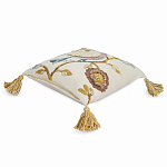 Чехол на подушку с кисточками и вышивкой птиц Ethnic mix Birds Square варинант исполнения - 1 | Loft Concept в Ульяновске