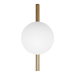 Бра с золотым основанием и белым плафоном в форме шара Bubble варинант исполнения - 4 | Loft Concept в Ульяновске