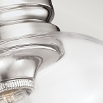 Потолочный светильник с прозрачным стеклянным плафоном в форме широкого колокола Feiss варинант исполнения - 2 | Loft Concept в Ульяновске