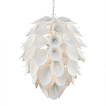 Люстра белая каплевидной формы из цветков лилии White Natural Lines варинант исполнения - 1 | Loft Concept в Ульяновске