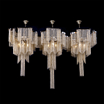 Люстра большая из золотистых металлических цепочек Atlantis Chain варинант исполнения - 3 | Loft Concept в Ульяновске