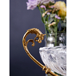 Чаша из прозрачного рельефного стекла на бронзовой подставке Eden Garden варинант исполнения - 3 | Loft Concept в Ульяновске