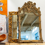 Зеркало настенное в ажурной раме с эффектом старины Classic Ornament Mirror варинант исполнения - 2 | Loft Concept в Ульяновске