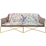 Трехместный диван на металлическом каркасе с цветочным принтом в стиле шинуазри Chinoiserie Birds on a Tree Sofa варинант исполнения - 5 | Loft Concept в Ульяновске