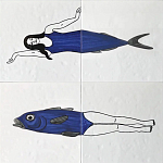 Плитка с узором Рыба пловчиха варинант исполнения - 2 | Loft Concept в Ульяновске