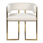 Стул букле бежевый с каркасом цвета матовое золото Tactility варинант исполнения - 1 | Loft Concept в Ульяновске
