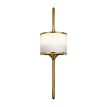 Бра вертикальное с белым полукруглым плафоном и длинным стержнем S Kichler варинант исполнения - 1 | Loft Concept в Ульяновске