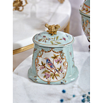 Шкатулка голубого цвета с рисунком и состаренным эффектом Eden Garden варинант исполнения - 9 | Loft Concept в Ульяновске