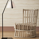 Торшер с черным каркасом и белым тканевым абажуром в форме конуса Stylish Solution варинант исполнения - 4 | Loft Concept в Ульяновске