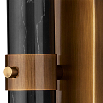 Бра цилиндрической формы чёрного цвета с 2-мя плафонами Marble Glow варинант исполнения - 4 | Loft Concept в Ульяновске