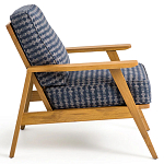 Кресло с каркасом из массива дуба Deniaud Oak Blue Print  Armchair варинант исполнения - 3 | Loft Concept в Ульяновске