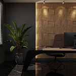 Гипсовая 3D панель с принтографией PM-08 варинант исполнения - 1 | Loft Concept в Ульяновске