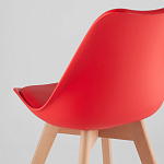 Стул с основой из пластика и мягким сиденьем Arvika Red варинант исполнения - 6 | Loft Concept в Ульяновске