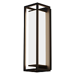 Уличный настенный светильник прямоугольный с чёрной рамкой Geometric Glow варинант исполнения - 1 | Loft Concept в Ульяновске