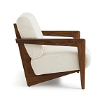 Кресло с обивкой из белого букле Armchair White Boucle варинант исполнения - 1 | Loft Concept в Ульяновске