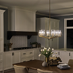 Люстра с 6-ю прозрачными цилиндрическими плафонами Kichler варинант исполнения - 8 | Loft Concept в Ульяновске