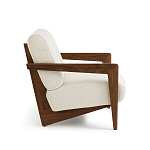 Кресло Avalon White Boucle из массива ореха варинант исполнения - 3 | Loft Concept в Ульяновске