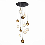 Люстра светодиодная с сферическими стеклянными плафонами Splatter варинант исполнения - 5 | Loft Concept в Ульяновске