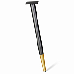 Стол обеденный с коричневой прямоугольной столешницей из керамики на четырех металлических ножках Brown Ceramics варинант исполнения - 3 | Loft Concept в Ульяновске