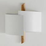 Бра из металла и дерева Ruell White Metal Wooden Wall Lamp варинант исполнения - 2 | Loft Concept в Ульяновске